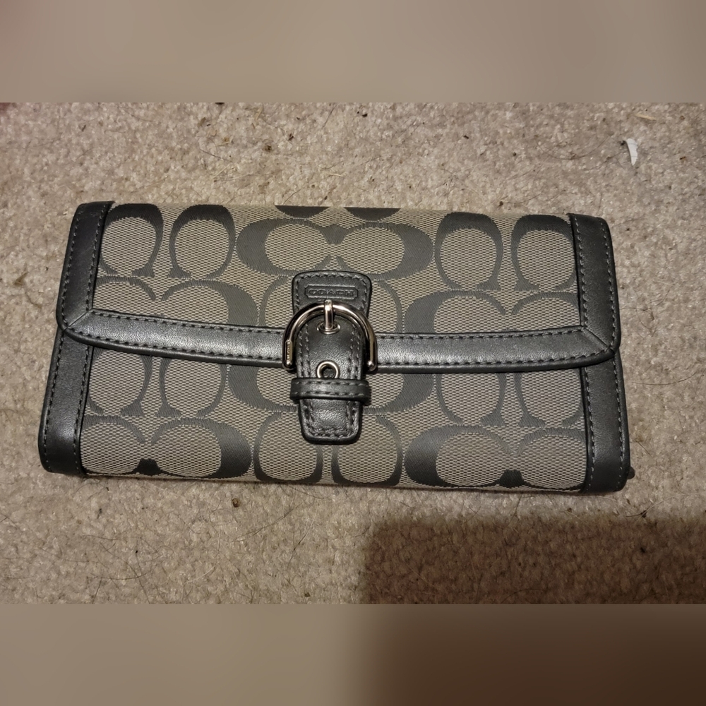 Coach Gray Monogram Wallet